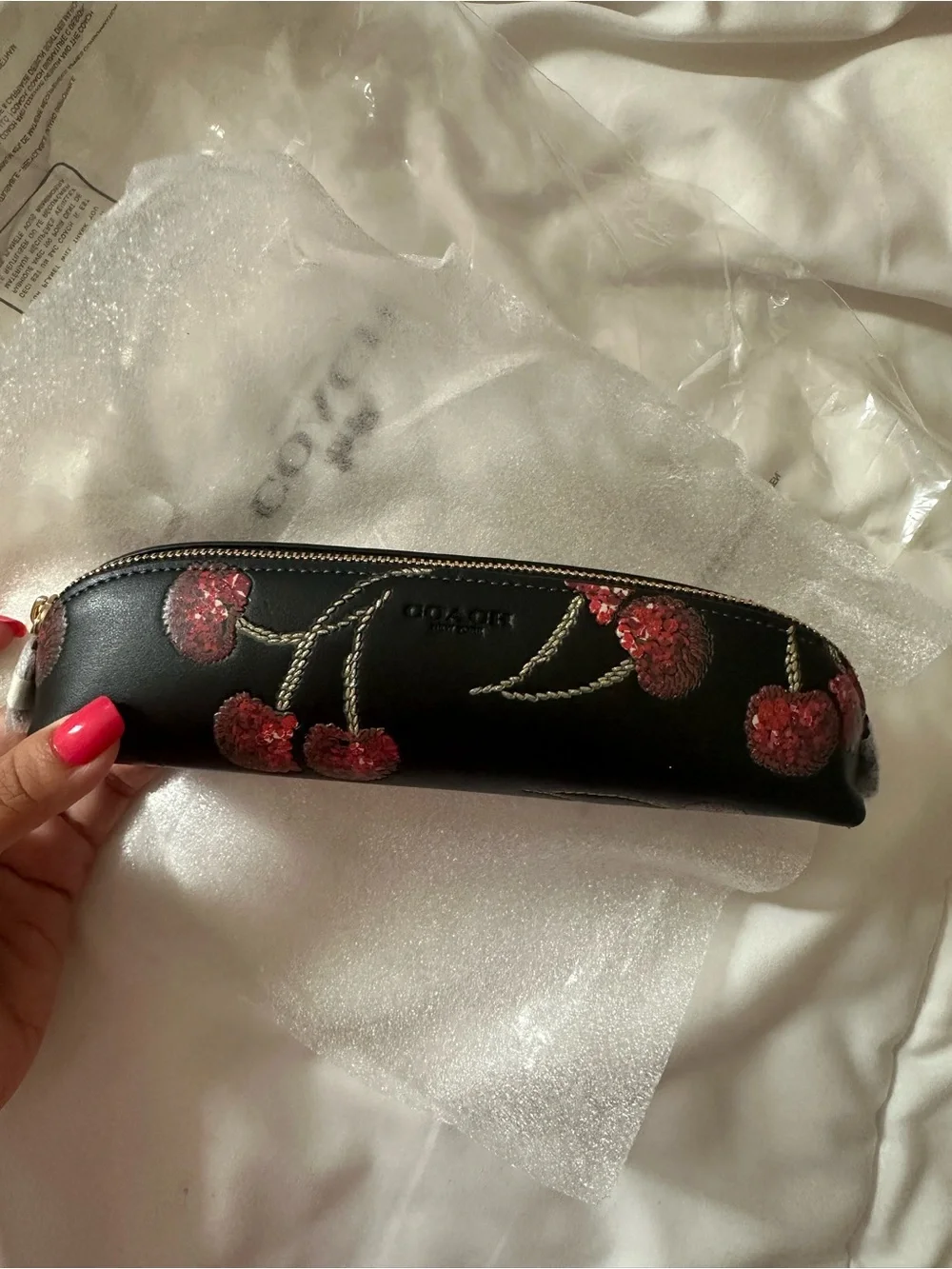 Coach pencil pouch